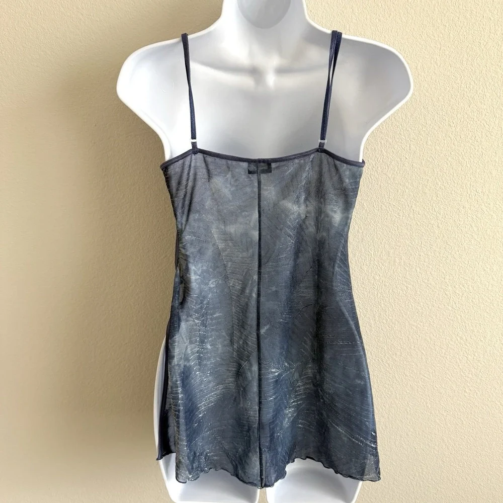 Vintage‎ Fredericks Of Hollywood Sheer Lingerie Womens Large Blue Sparkle Fairy